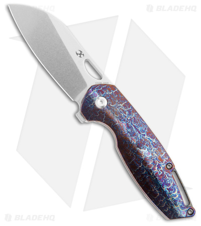 Kansept Knives Swan Model 6 Frame Lock Knife Lightning Ti (3" Satin S35VN)