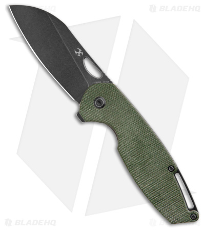Kansept Knives Swan Model 6 Liner Lock Knife Green Micarta (3" Stonewash)