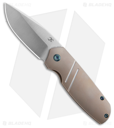 Kansept Knives Turaco Frame Lock Knife Bronze Titanium (2.8" Satin)