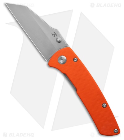 Kansept Main Street Reverse Tanto Liner Lock Knife Orange G-10 (3.4