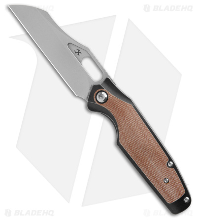 Kansept Tuckamore Frame Lock Knife Brown Micarta/Ti (3.5" SW) K1052A4
