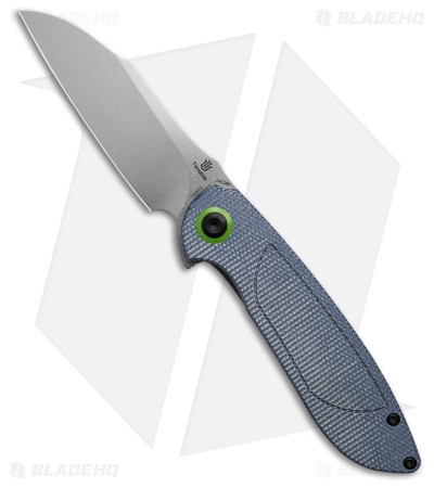 Tenable Prometheus Liner Lock Knife Blue Micarta (3.3" Stonewash)