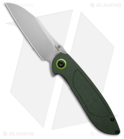 Tenable Prometheus Liner Lock Knife Green Micarta (3.3" Stonewash)