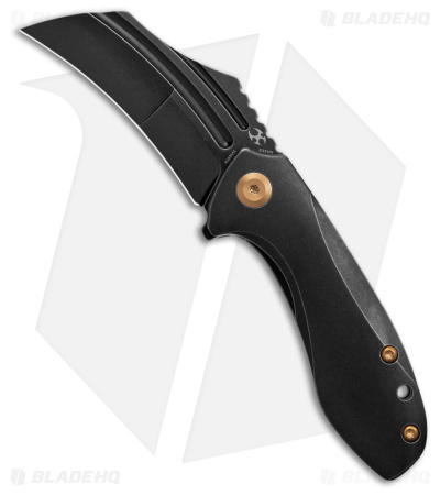 Kansept Knives KTC3 Hawkbill Frame Lock Knife Black Ti (3