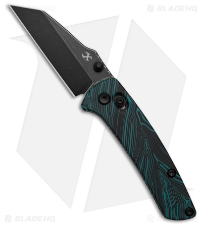 Kansept Knives Little Main Street Crossbar Blue/Black G-Mascus (2.25" Black SW)