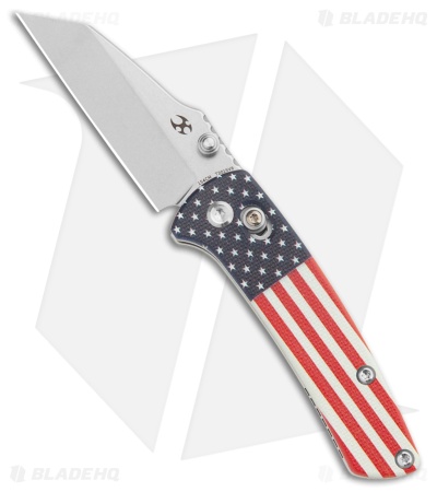 Kansept Knives Little Main Street Crossbar Lock Knife Flag G-10  (2.25" SW)