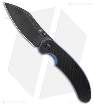 Kansept Knives Nesstreet Liner Lock Knife Blue/Black G-10 (3.5" Black Stonewash)