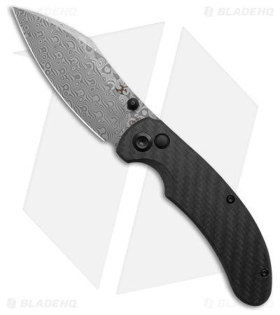 Kansept Knives Nesstreet Button Lock Knife Twill Carbon Fiber (3.6" Satin)