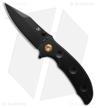 Kansept Knives Rei Frame Lock Knife Black Titanium (3.25" Black SW)