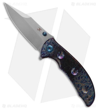 Kansept Knives Rei Frame Lock Knife Lightning Strike Titanium (3.25" Satin)