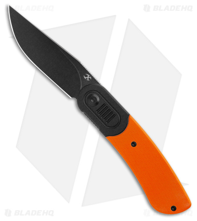 Kansept Knives Lundquist Reverie Pocket Knife Black/Orange G-10 (3" Black SW)