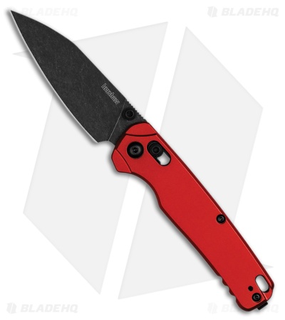 Kershaw Bel Air MagnaCut DuraLock Knife Red Aluminum (3.1" Black Stonewash)