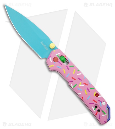 Kershaw Mini Iridium DuraLock Knife Dessert Warrior Donut (3" Blue) 2051DW