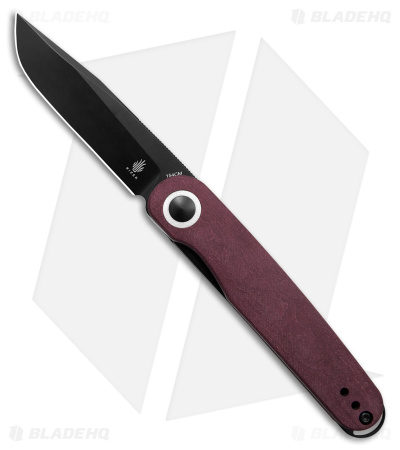Kizer Azo Squidward Liner Lock Knife Red Richlite (2.75