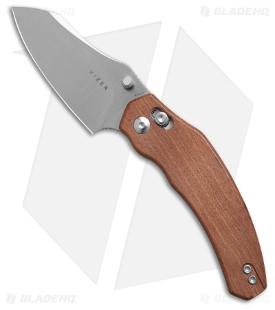 Kizer Bulldog Clutch Lock Knife Mkuruti Wood (3" SW Nitro-V) V3672A2