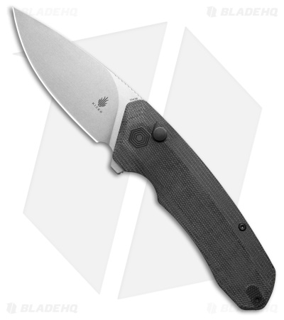 Kizer Invictus Button Lock Knife Black Micarta (3.41