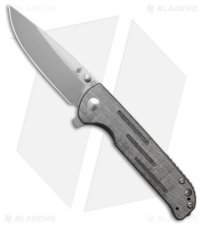 Kizer Justice Liner Lock Flipper Knife Black Denim Micarta (3.75" Satin) V4543N6