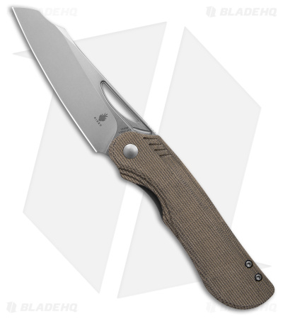 Kizer Kobold 2.0 Liner Lock Knife Green Micarta (3.66"  Stonewash) V3542.2C1