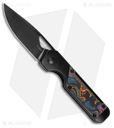 Kizer Mini Militaw Frame Lock Knife Black Titanium Camo Carbon 80's (2.8
