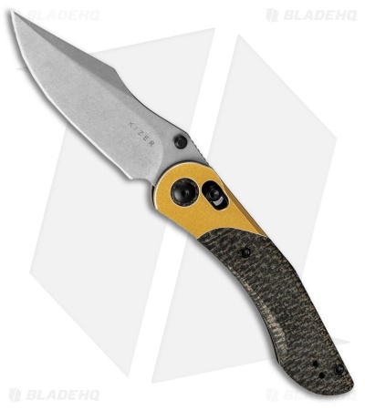 Kizer Mini Mystic Clutch Lock Knife Distressed Copper Al + Micarta (3.2" SW)