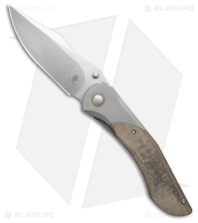 Kizer Mystic Frame Lock Knife Brown/Gray Micarta/Titanium  (3.7" Satin) Ki4636A1