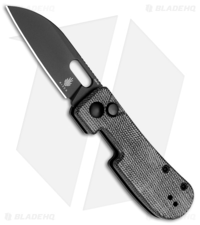 Kizer Banish Button Lock Knife Black Micarta (2.3" Black)