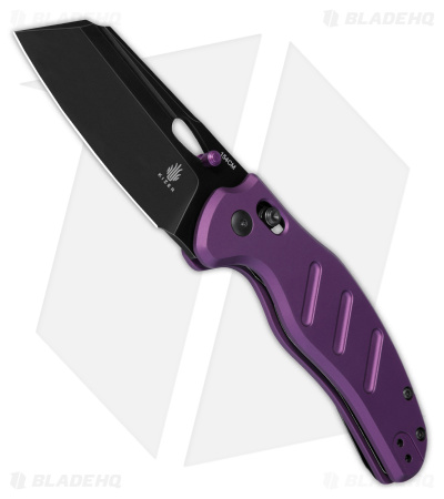 Kizer Vanguard Sheepdog Clutch Lock Knife Purple Aluminum (3.14" Black)