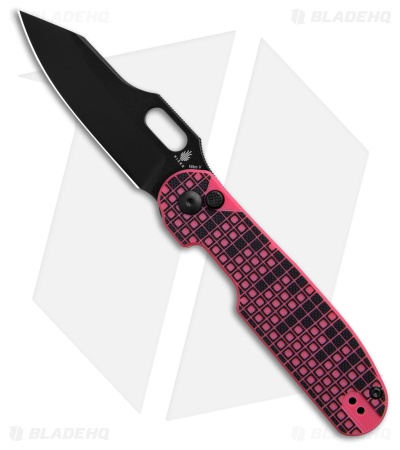 Kizer Cormorant Button Lock Knife Pink/Black G-10 Ultra Grip (3.25" Black)