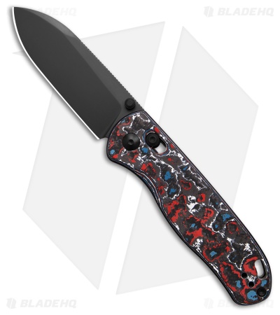 Kizer Azo Drop Bear Clutch Lock Knife Nebula Fat Carbon (3" Black SW) Ki3619A5