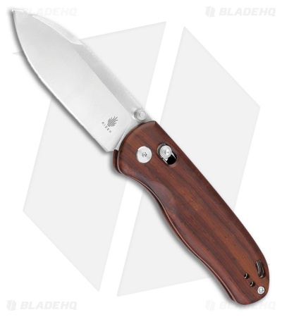 Kizer Azo Drop Bear Clutch Lock Knife Wood (3" Satin)