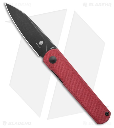 Kizer Feist Liner Lock Knife Red Denim Micarta (2.8" Black Stonewash) V3499C3