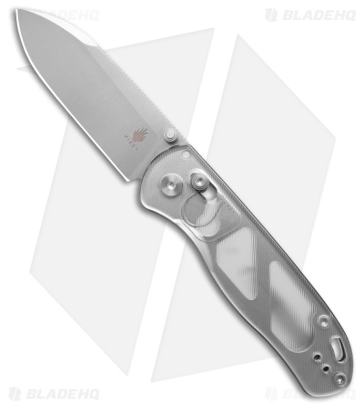 Kizer Azo Drop Bear Clutch Lock Knife White Acrylic (3" Satin)