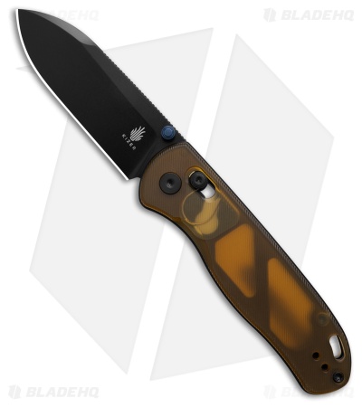 Kizer Azo Drop Bear Clutch Lock Knife Yellow PEI (3" Black)