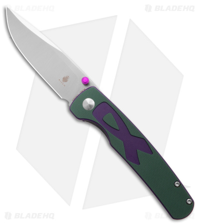 Kizer Vanguard Fighter Knife Green/Purple Ribbon (3.19" Satin) V3633C1