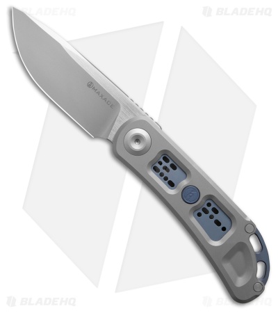 Maxace Big Fella MagnaCut Frame Lock Knife Gray/Blue Titanium (2.9