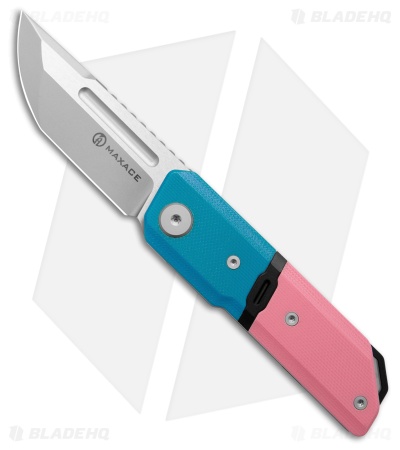 Maxace Capsule II Liner Lock Knife G-10 Blue/Pink (2.67" Satin)