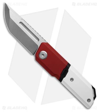 Maxace Capsule Liner Lock Knife Red/White Titanium (2.6