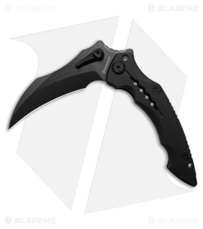 Maxace Hela Karambit Frame Lock Knife Black Titanium (3.9