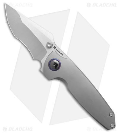 Maxace Manticore Frame Lock Knife Smooth Titanium (3.6" Satin)