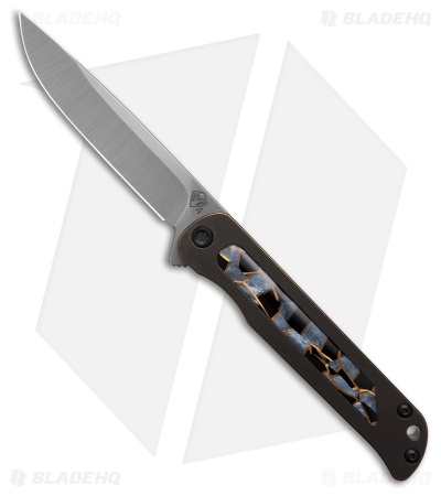 Medford T-Bone Frame Lock Knife Bronze Titanium/Mosaic Inlay (4" SW)