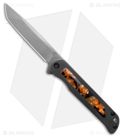 Medford T-Bone Tanto Frame Lock Knife Ti w/ Tortoise Shell Inlay (4" Satin)