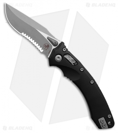 Microtech Amphibian Ram-Lok S/E Knife Fluted Black (3.9" Apocalyptic Serr)