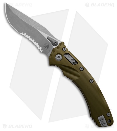 Microtech Amphibian Ram-Lok S/E Manual Knife Fluted OD Green  Al (3.9