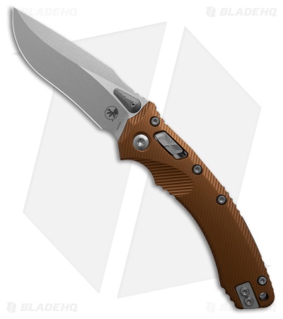 Microtech Amphibian S/E Ram-Lok Knife Fluted Tan Aluminum (3.9" Stonewash)
