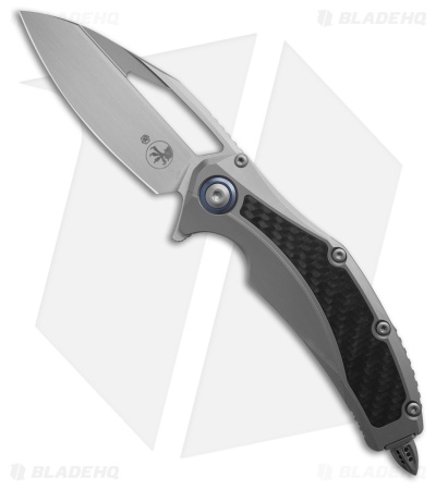 Microtech Matrix S/E Frame Lock Knife Titanium w/ Blue Pivot (3.8