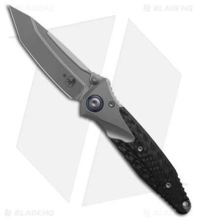 Microtech Socom Bravo Mini T/E Frame Lock Knife CF/Ti (3.4" Black/Gray)