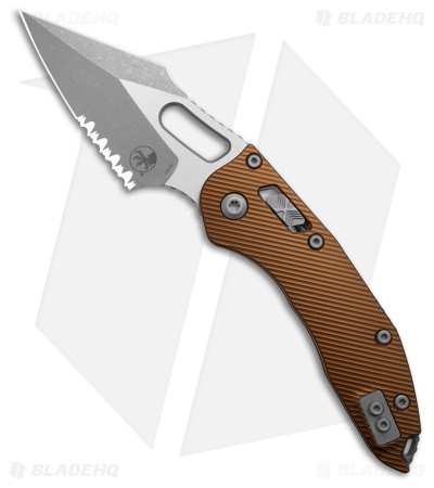 Microtech Stitch Ram-Lok Knife Fluted Tan Aluminum (3.7" Apocalyptic Serr)