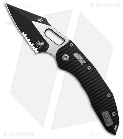 Microtech Stitch Ram-Lok S/E Knife Flute Black G-10 (3.7" Two-Tone Serr)