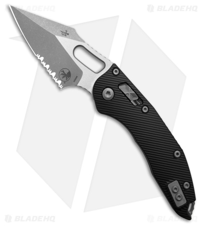 Microtech Stitch Ram-Lok S/E Knife Fluted Black Aluminum (3.7" Apocalyptic Serr)