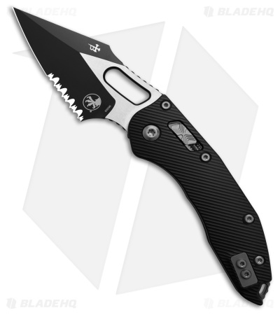 Microtech Stitch Ram-Lok S/E Knife Fluted Black Aluminum  (3.7